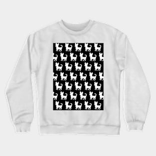 Chihuahua silhouette print (large) black and white Crewneck Sweatshirt